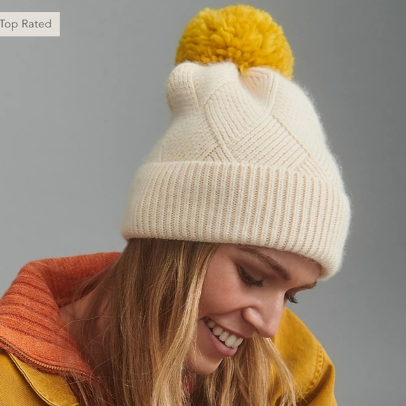 Anthropologie "Pick-a-pom" Golden Yellow Yarn Pom - Picture 2 of 7